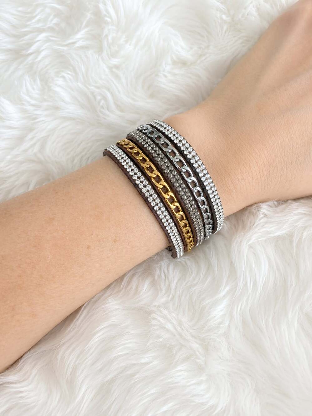 Paparazzi Fashion Fiend Brown Urban Snap Wrap Bracelet
